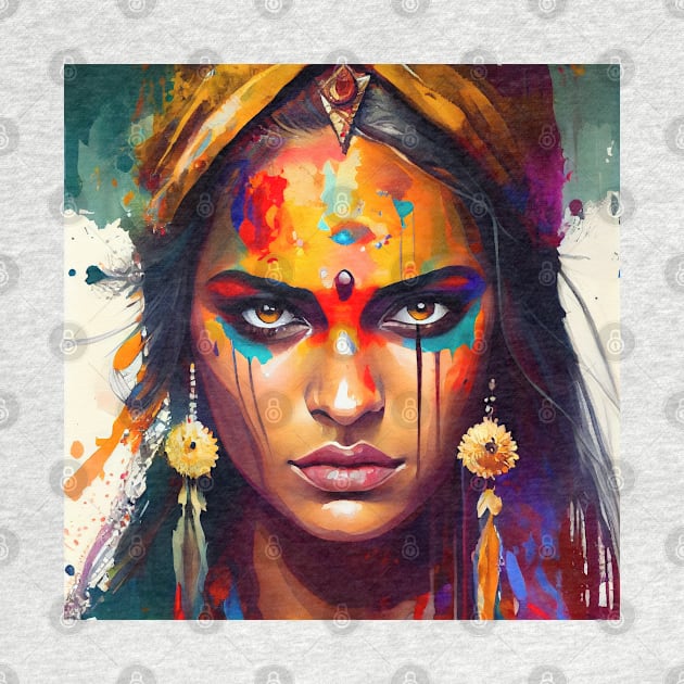 Powerful Hindu Woman #1 by Chromatic Fusion Studio